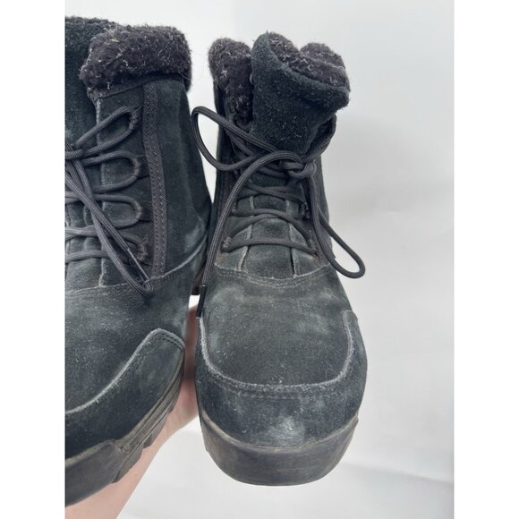 Sorel Waterfall Low Lace Winter Bootie Women 8.5 Black Outdoor Hiking Snow - Picture 6 of 7